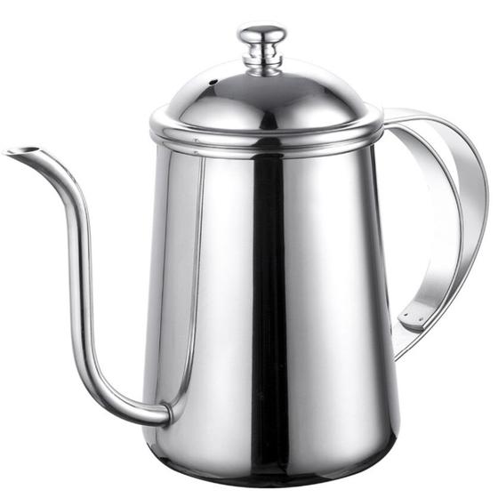 Imagem de Bule Para Servir Café Chá Bico De Ganso Aço Inoxidável 650ml - Mimo Style