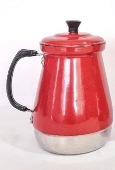 Imagem de Bule Sem Bico 1L Aluminio Vermelho