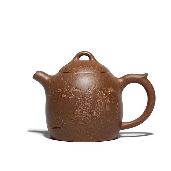 Imagem de Bule Yixing de Argila Roxa 370ml - Feito à Mão com Caixa de Presente
