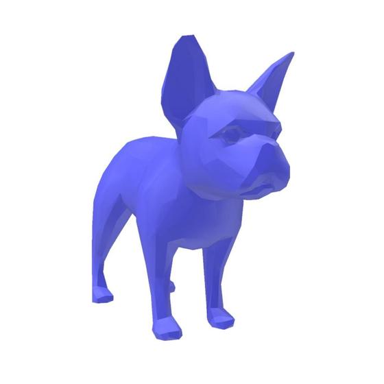 Imagem de Bulldog Francês Orelha Em Pé Geométrico Decoração 3D Low