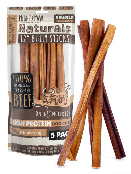 Imagem de Bully Sticks Mighty Paw Naturals para Cães (30cm) - Carne Bovina