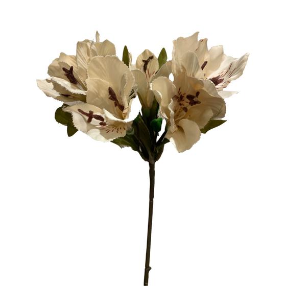 BUQUE ASTROMELIA CREME FLORES 38 cm X6 - Berlin Decor - Flor e Planta  Artificial - Magazine Luiza
