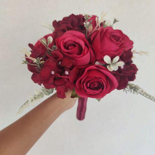 Imagem de Buquê, Bouquet Noiva Casamento Civil Rosas E Hortencias