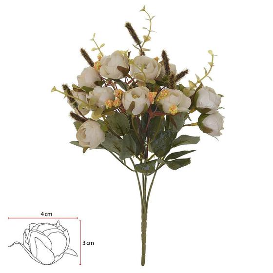 Imagem de BUQUE CAMELIA X13 (CREME OUTONO) 31cm