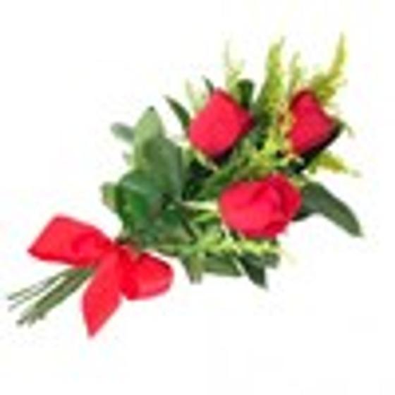 Buquê com 03 Rosas Vermelhas - amor perfeito - Flor e Planta Artificial -  Magazine Luiza