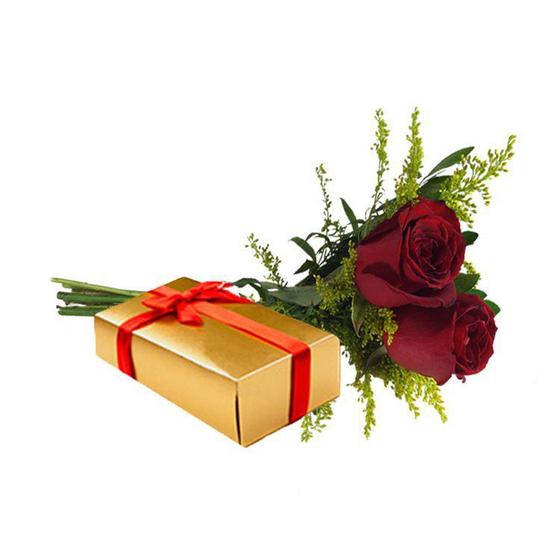 Buquê de 2 Rosas Vermelhas com Caixa de Bombom - Giuliana Flores - Buquê de  Flor - Magazine Luiza