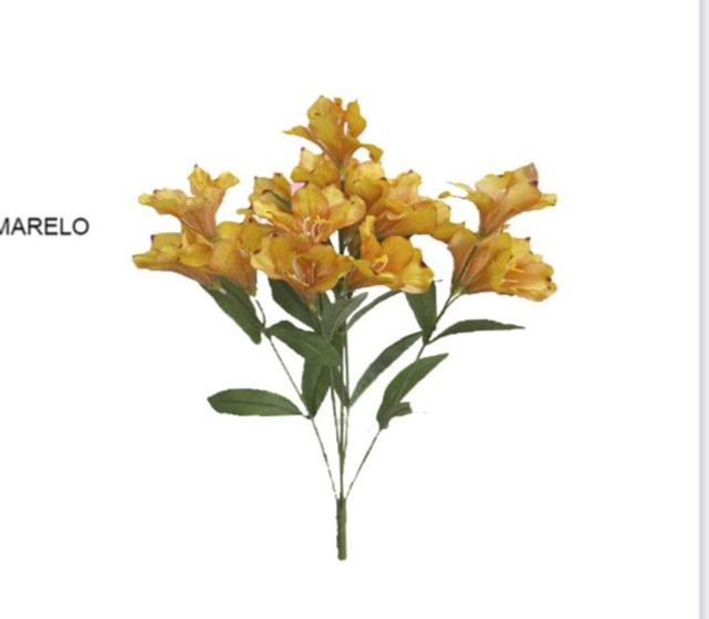 Buquê de Astromélia 6 flores com folhas - ZAGO INTERIORES - Flor e Planta  Artificial - Magazine Luiza
