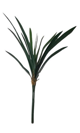 Imagem de Buquê de folha de orquídea  de silicone, 12 folhas longas, verde, 64 cm