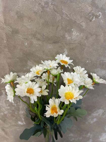 Imagem de Buquê de Mini Margarida 34x12x5cm com 21 flores - Branco
