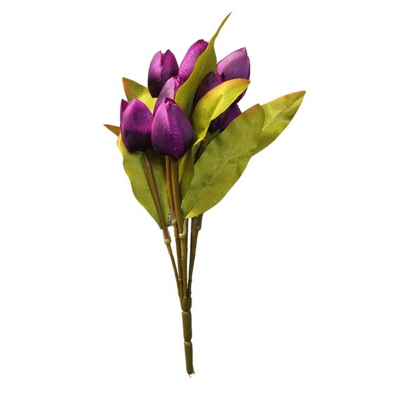 Imagem de Buquê De Tulipa Artificial Decoração Flores 35cm