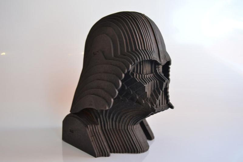 Imagem de Busto Darth Vader Quebra Cabeça 3d. Miniatura Em Mdf