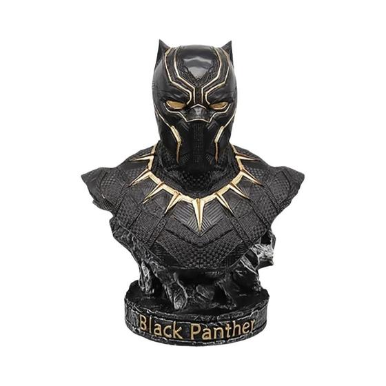 Imagem de Busto de Resina Homem de Ferro e Pantera Negra (16cm) - Marvel Avengers