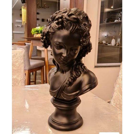 Imagem de Busto Decorativo Escultura Black c Base Formosa