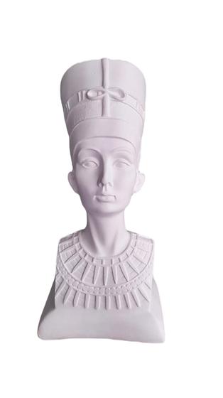 Imagem de Busto Nefertiti Rainha do Egito Egípcia Gesso Cru Para Pintar Decorar 23CM
