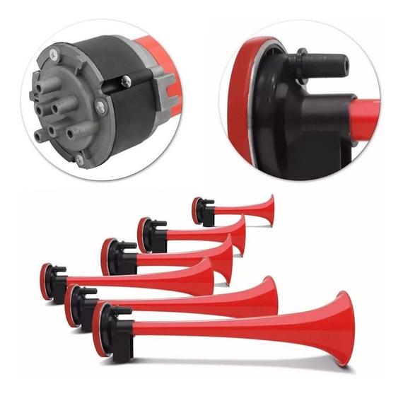 Buzina Musical Vetor Auto Carro/Caminhão 6 Cornetas 12v C/ Compressor e Mangueira - VT050 Menor preço em Buzina Musical Vetor Auto Carro/Caminhão 6 Cornetas 12v C/ Compressor e Mangueira - VT050