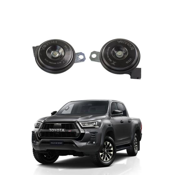 Imagem de Buzina Toyota Hilux Dupla Elétrica Tipo Paquerinha 12v Par