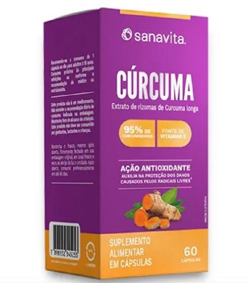 Imagem de C u u rr c u m a + Vitamina E com 60 cápsulas -Sanavita