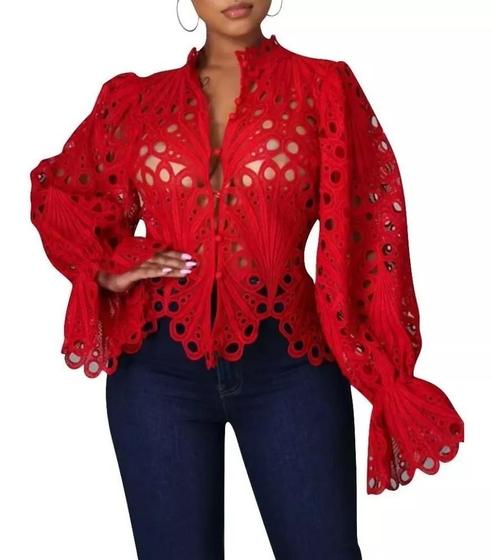 Plus Size Blusa De Renda Chique Para Casamento Conjunto Plus Size