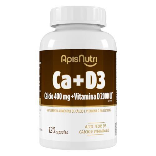 Imagem de Ca + D3 Supl.  Cálcio e Vitamina D3 450mg 120 Cáps ApisNutri