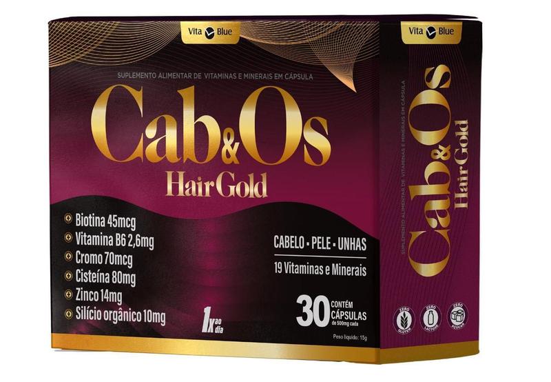 Imagem de Cab&Os Hair Gold C/30 Cápsulas - Vita Blue