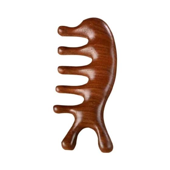 Imagem de Cabeça De Pente De Baleia De Cinco Dentes Massageador Relaxante Raspador De Couro Cabeludo