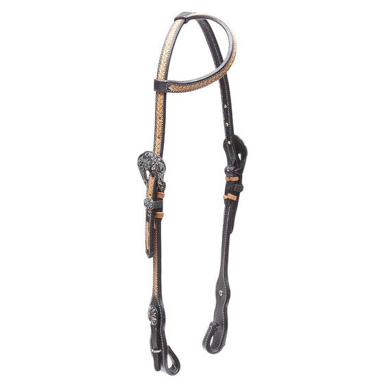 Imagem de Cabeçada 1 Orelha com Apliques Marrom Top Equine 37732