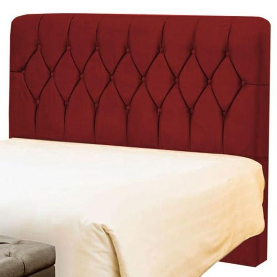 Imagem de Cabeceira 140 gabriela cor suede vermelho topázio decor