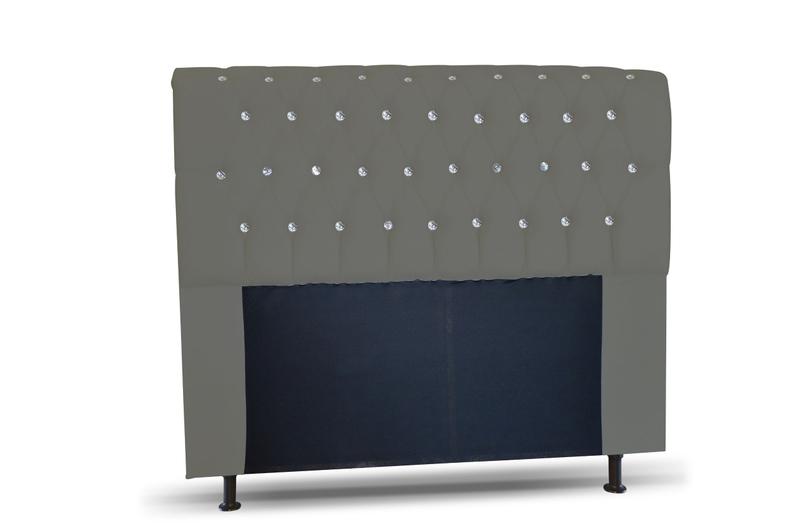 Imagem de Cabeceira 140 lady-com-strass cor suede cinza topázio decor