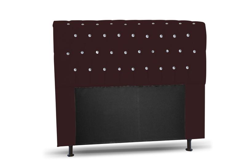 Imagem de Cabeceira 140 lady-com-strass cor suede marsala topázio decor