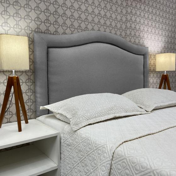 Imagem de Cabeceira 160 Cama Box Provençal Diamond Cinza Linho Painel RBL