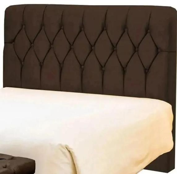 Imagem de Cabeceira 195 gabriela cor material sintético preto topázio decor