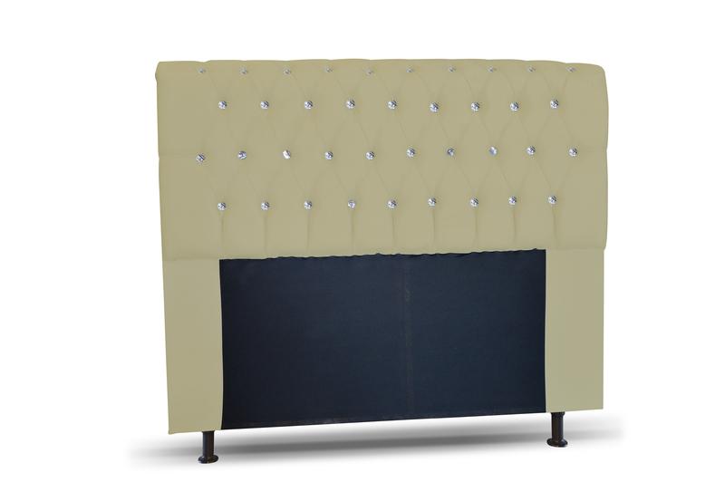 Imagem de Cabeceira 90 lady-com-strass cor suede bege topázio decor