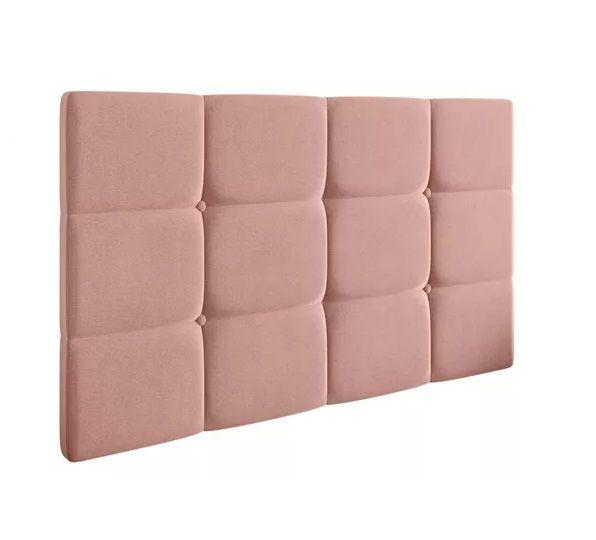 Imagem de Cabeceira Almofadada Quadriculada Solteiro 0,90 - Cor:Rosa