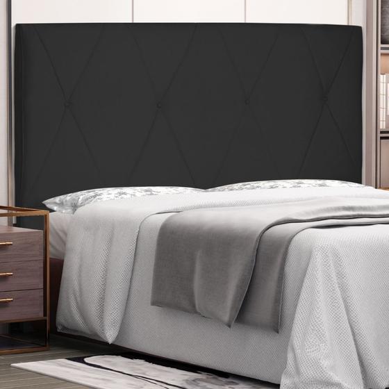 Imagem de Cabeceira Aquilla 140cm Casal Suede Veludo  Spezzia Decor