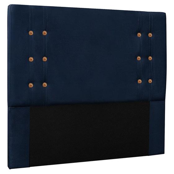 Imagem de Cabeceira Box King 195 cm Ravena Suede Azul Marinho - Nexta Casa