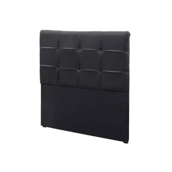 Imagem de Cabeceira Box Shop Clean Solteiro 90cm Em Material Sintético Preto