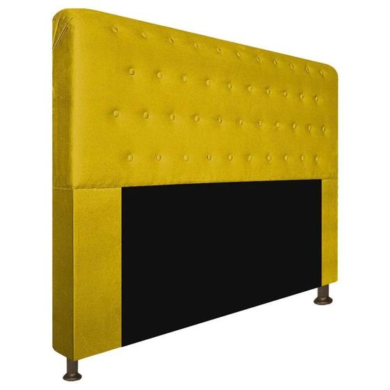 Imagem de Cabeceira Brenda Para Cama Box King Size 195cm com Capitonê Suede - Ecotec Decor