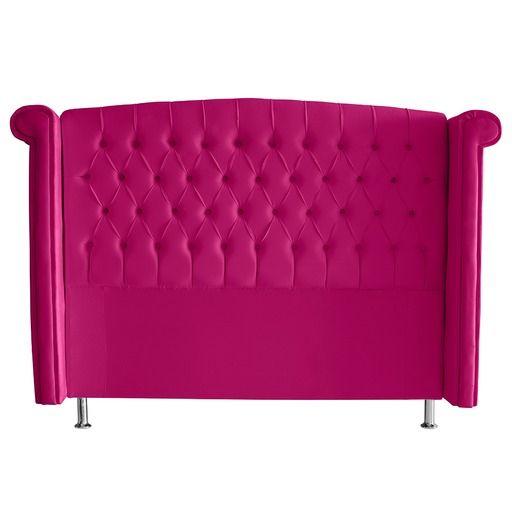 Imagem de Cabeceira Cama Box Casal 140 cm Malibu Rosa Pink Dimazza Móveis