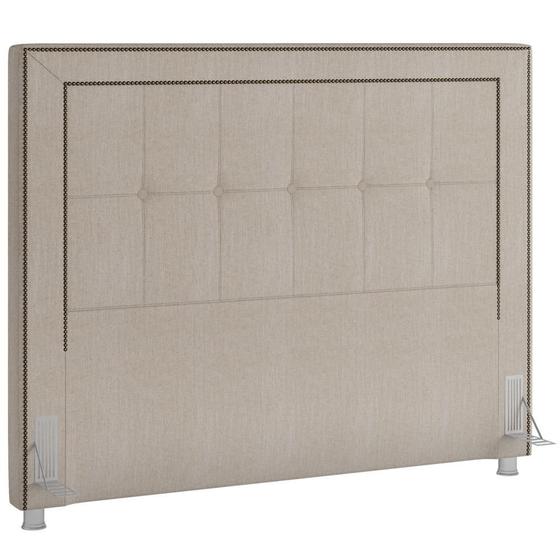 Imagem de Cabeceira Cama Box Casal 140 cm P05 Atenas Linho Creme - Lyam Decor