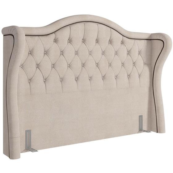 Imagem de Cabeceira Cama Box Casal 140 cm P05 Lisboa Linho Creme - Lyam Decor