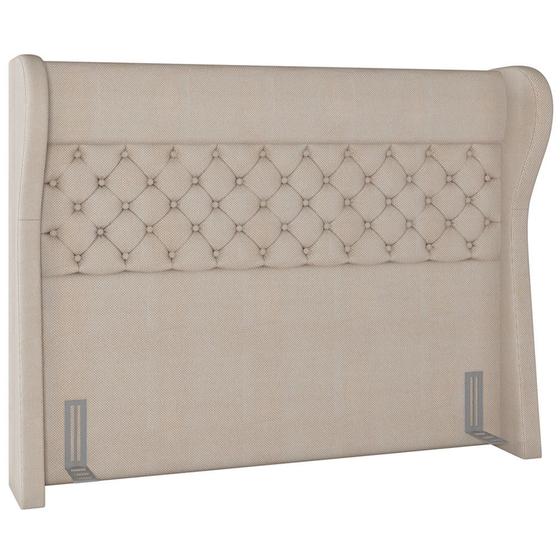 Imagem de Cabeceira Cama Box Casal 140 cm P05 Madrid Linho Creme - Lyam Decor