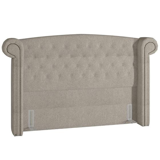 Imagem de Cabeceira Cama Box Casal 140 cm Sofia Bouclê Creme - Lyam Decor