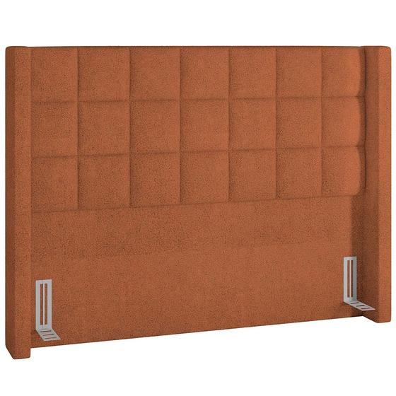 Imagem de Cabeceira Cama Box Casal 195 cm P05 Paris Bouclê Terracota - Lyam Decor