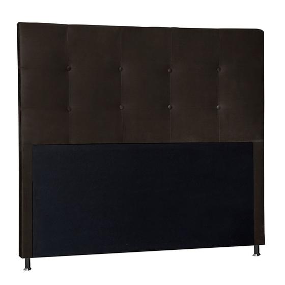 Imagem de Cabeceira Cama Box Casal Estofada Luna 140 Cm Suede Marrom