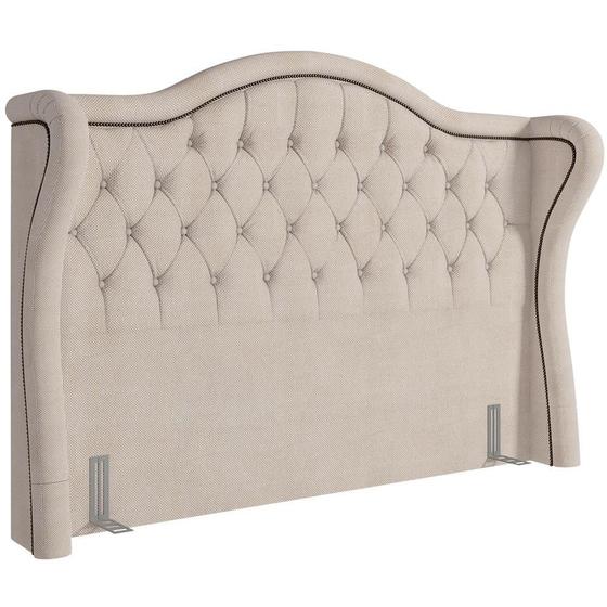 Imagem de Cabeceira Cama Box Casal King 195 cm P05 Lisboa Linho Creme - Lyam Decor