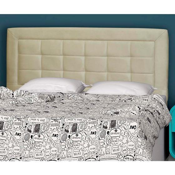 Imagem de Cabeceira Cama Box Casal King Size 193 cm Veneza Suede - Sheep Estofados