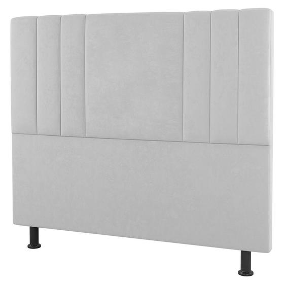 Imagem de Cabeceira Cama Box Casal King Size Grace 195cm Sintético Branco - Abmaza