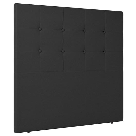 Imagem de Cabeceira Cama Box Casal King Size Luana 193cm Sintético Preto - Desk Design