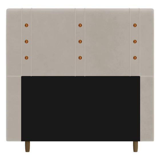 Cabeceira Cama Box Casal King Size Roma 195cm Veludo Bege - Desk Design Menor preço em Cabeceira Cama Box Casal King Size Roma 195cm Veludo Bege - Desk Design