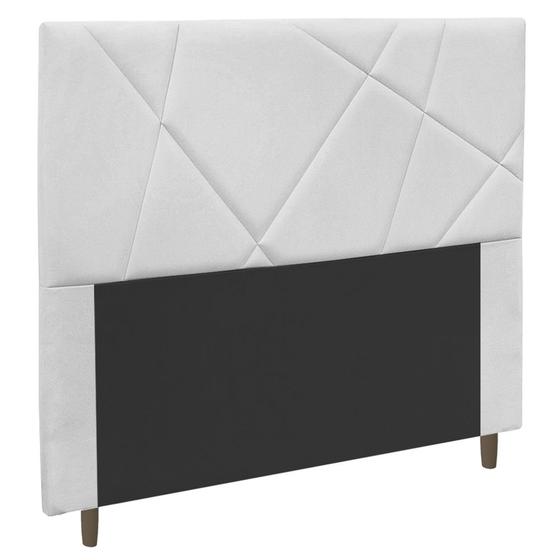 Imagem de Cabeceira Cama Box Casal Mali 140cm Corano Branco - Desk Design